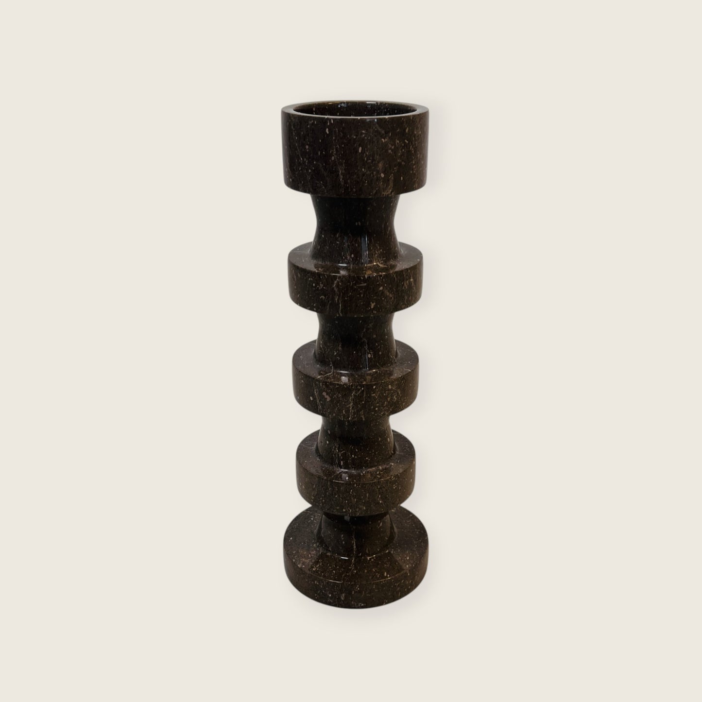 Accordian Candle Stand - Brown