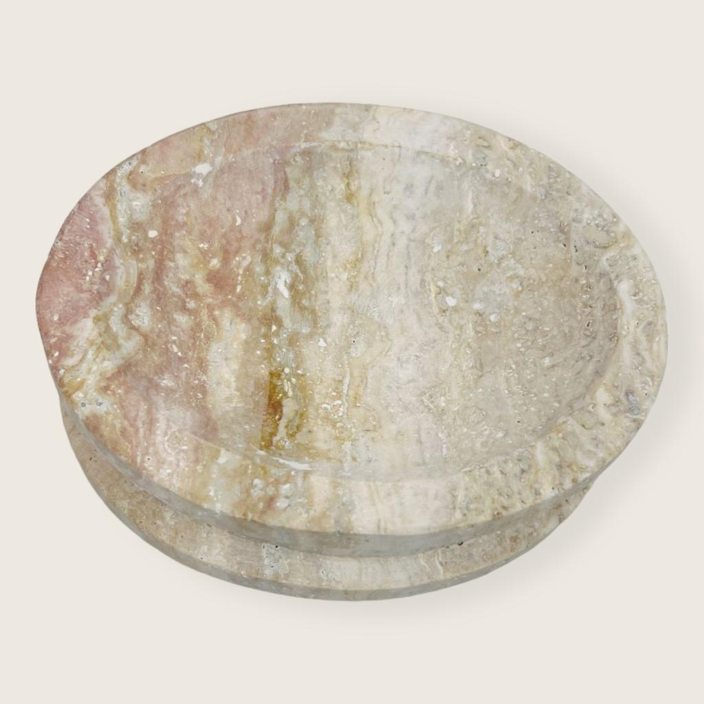 Double Sided Soap Dish - Travertine