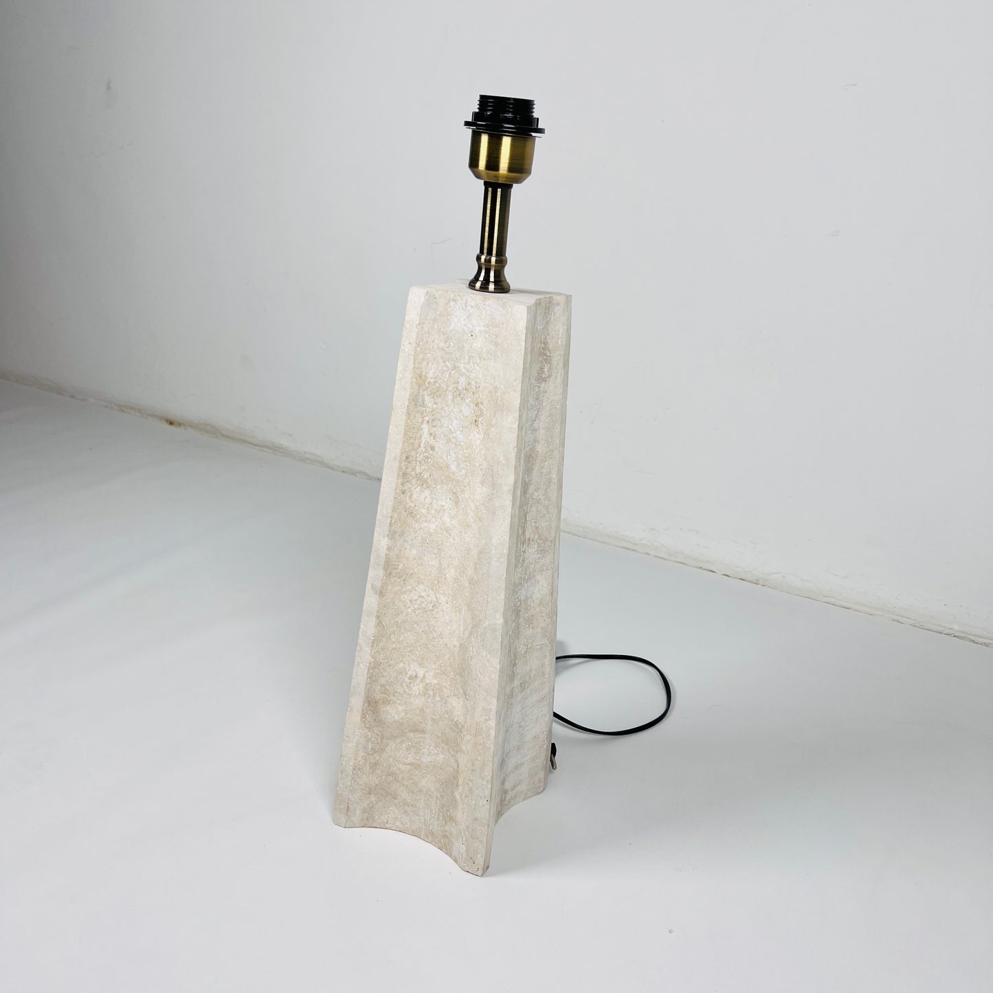 Curvilinear Table Lamp - Travertine
