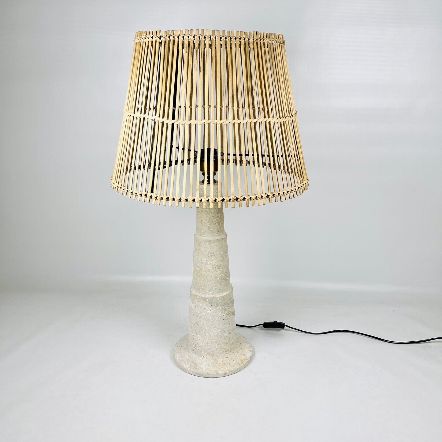 Baton Table Lamp - Travertine