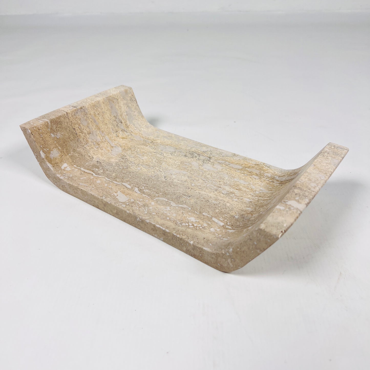 Beige Travertine Curved Tray