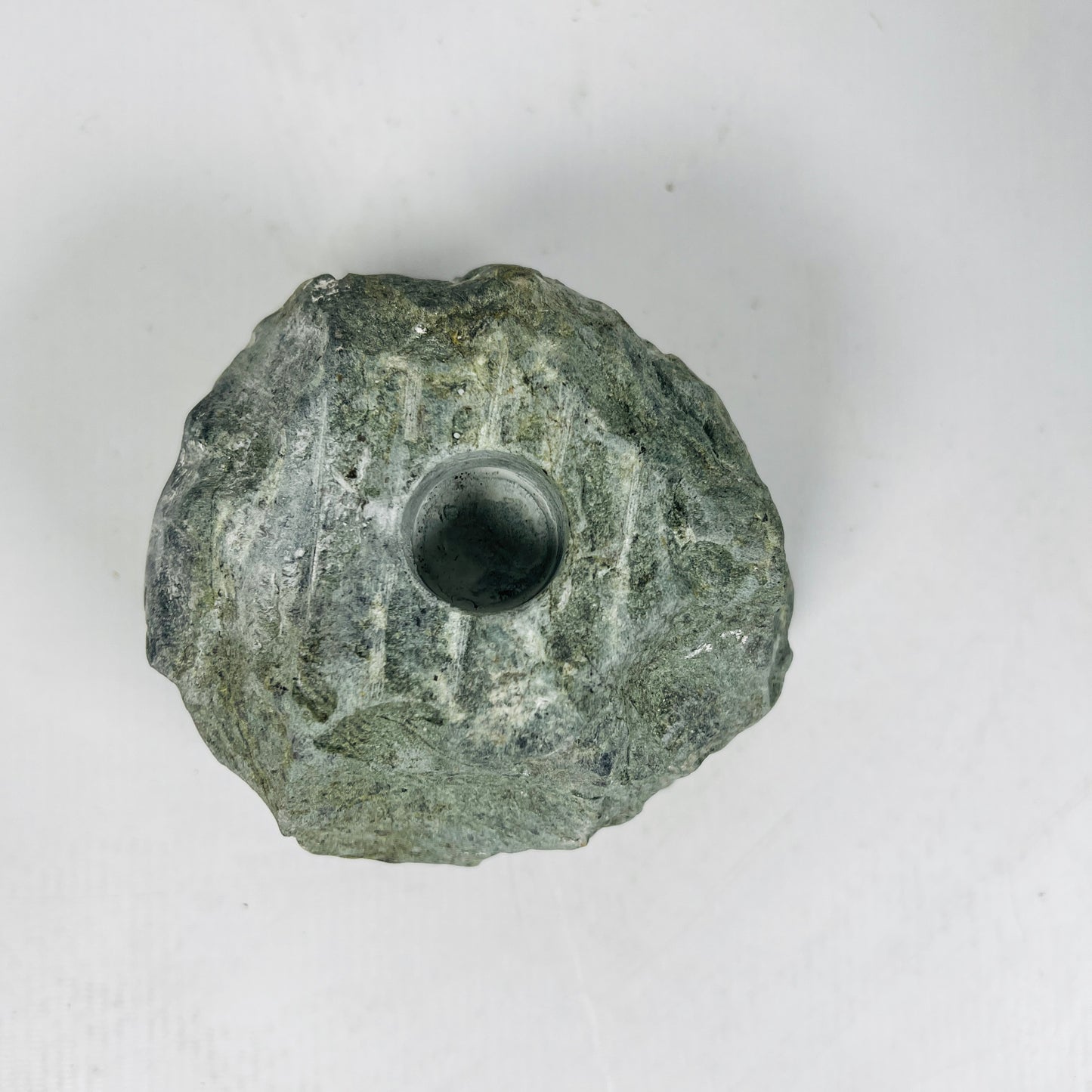 Organic Stone Candle Stand - Green