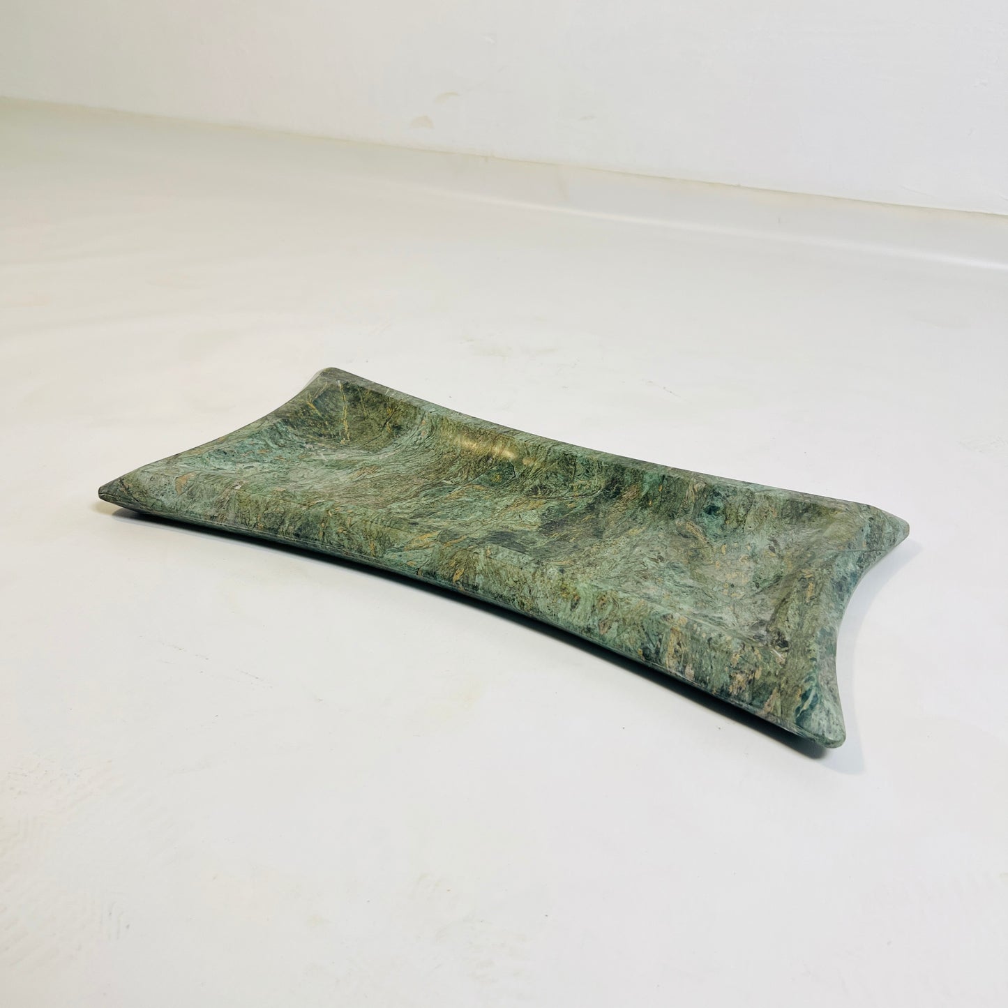 Convex Marble Tray - Green
