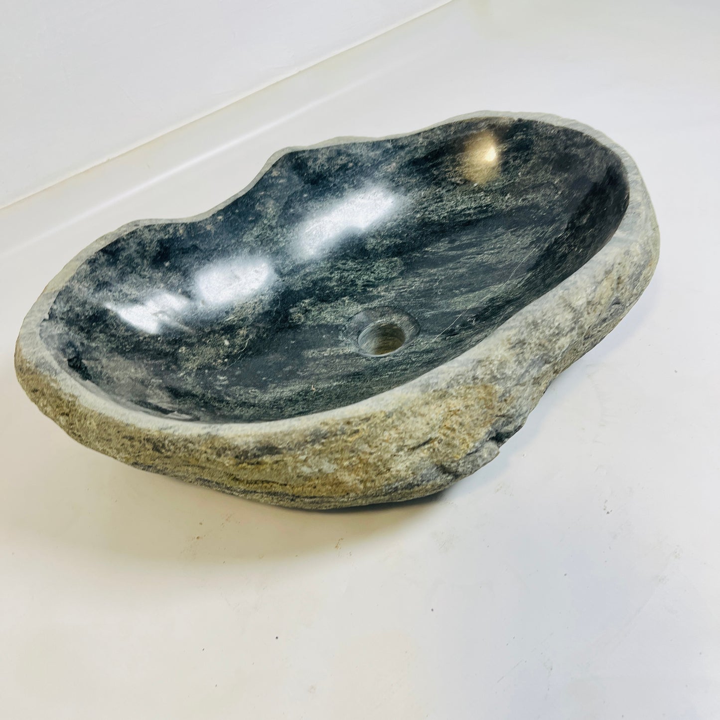 Fern & Fossil Stone Sink - Riverstone