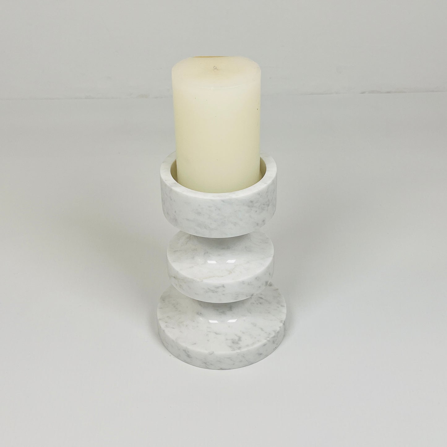 Triple Disc Candle Stand - Gray