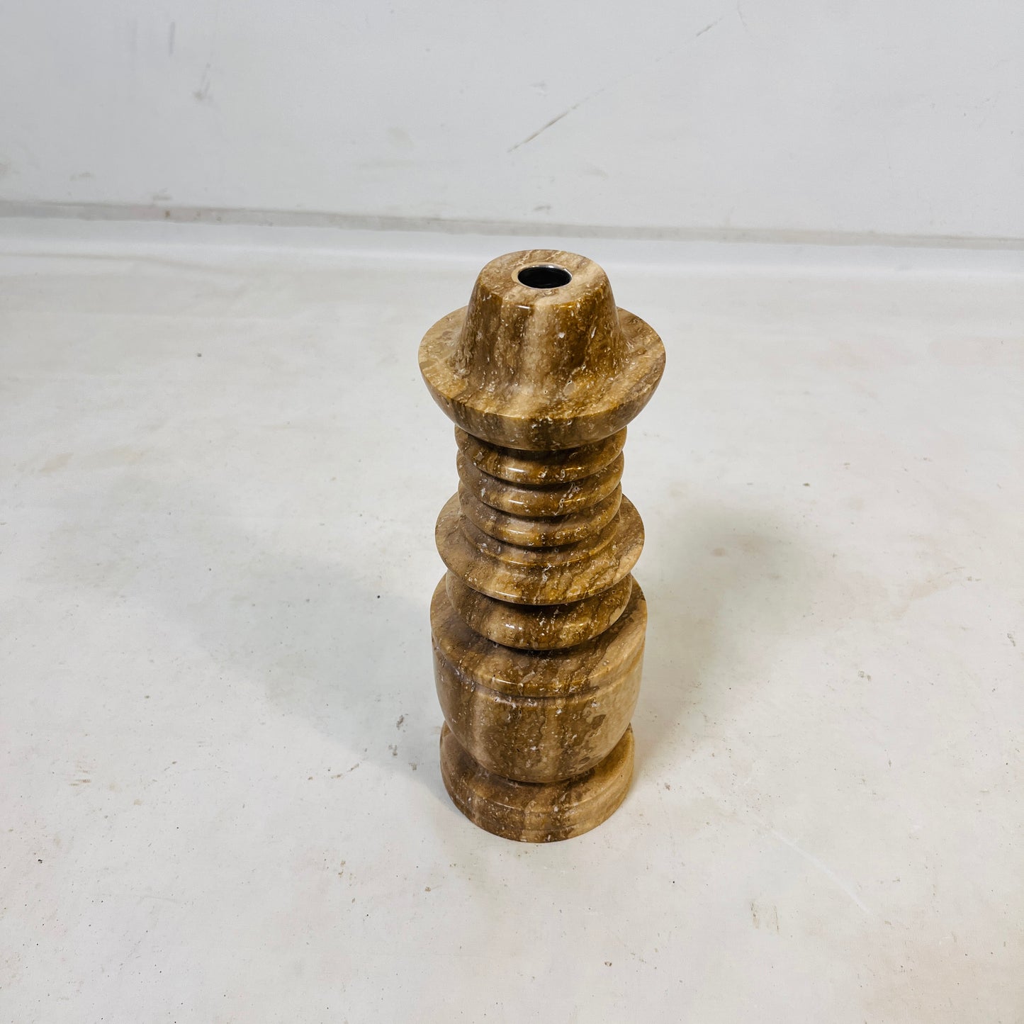 Cairn Candle Stand - Travertine