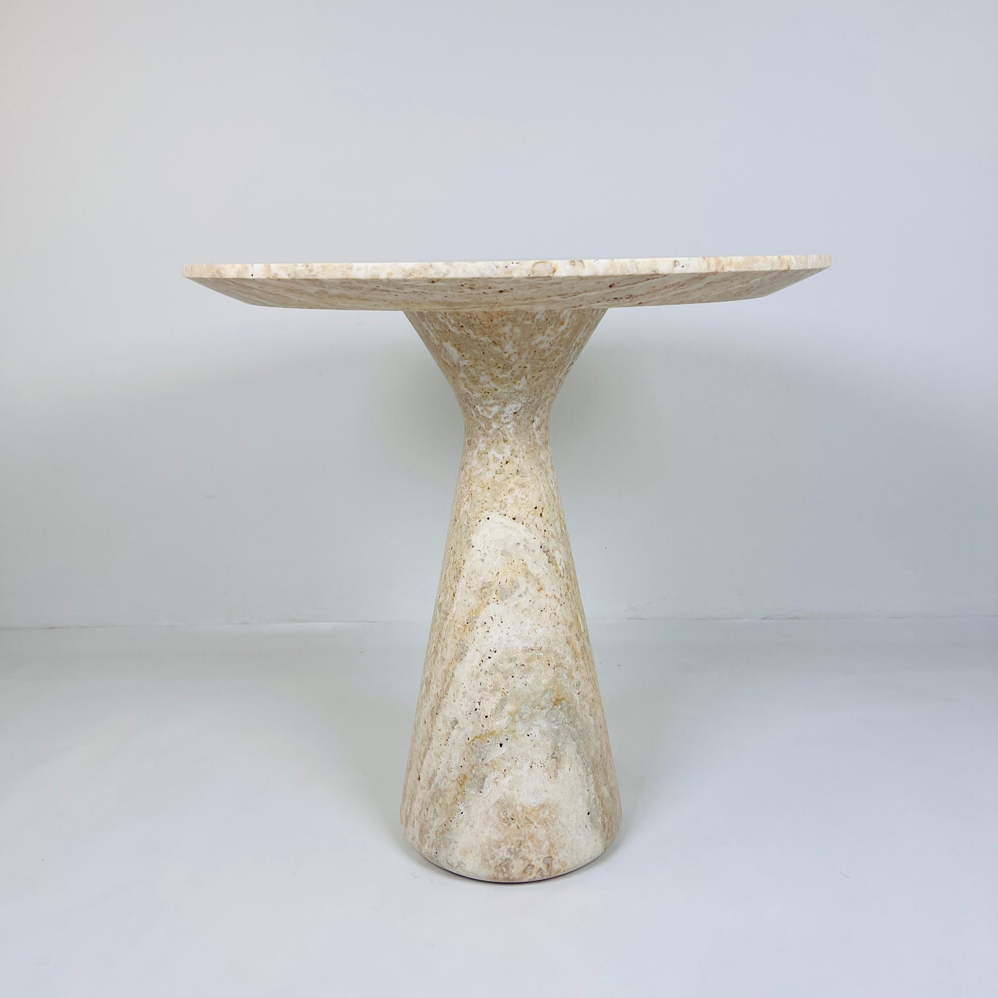 Light Travertine Side Table