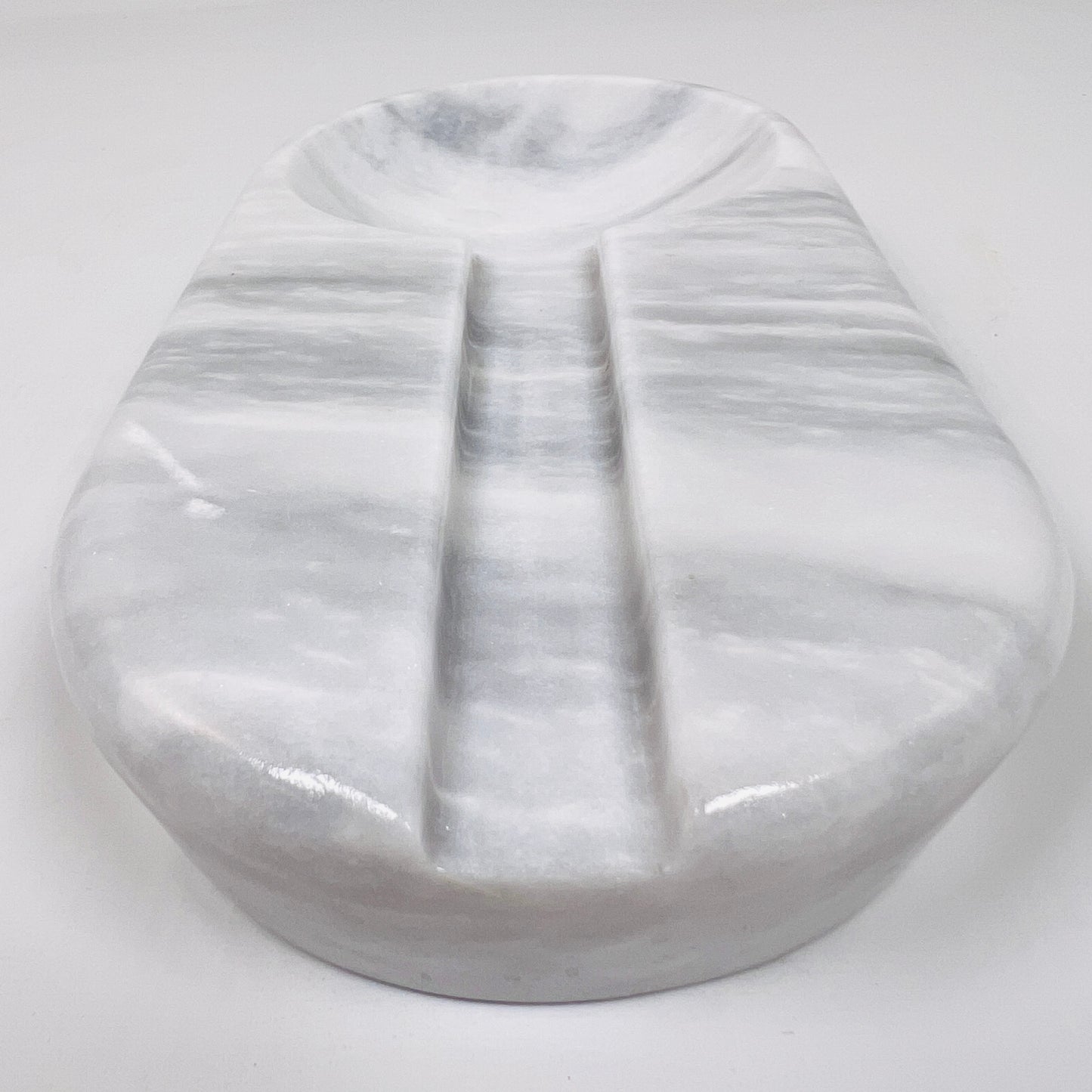 Oval Marble Ash Tray - Gray
