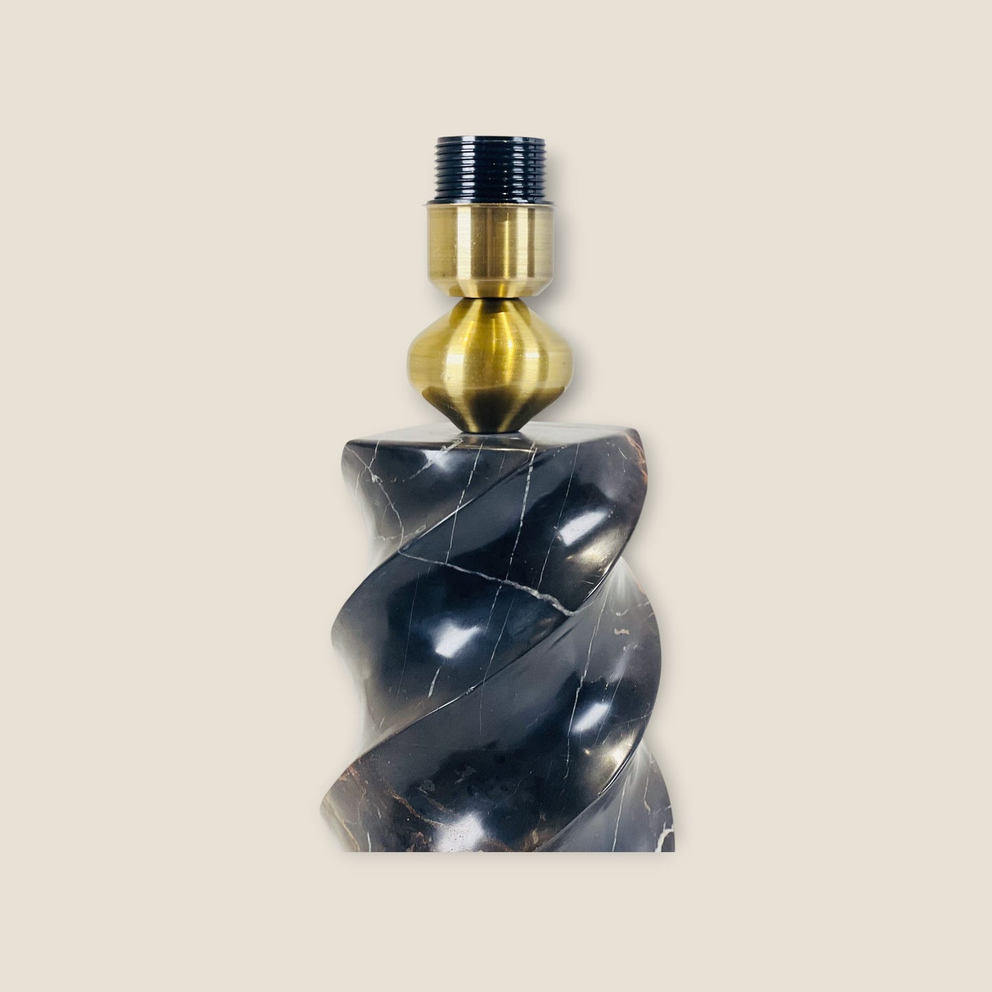 Spiral Table Lamp - Black & Gold