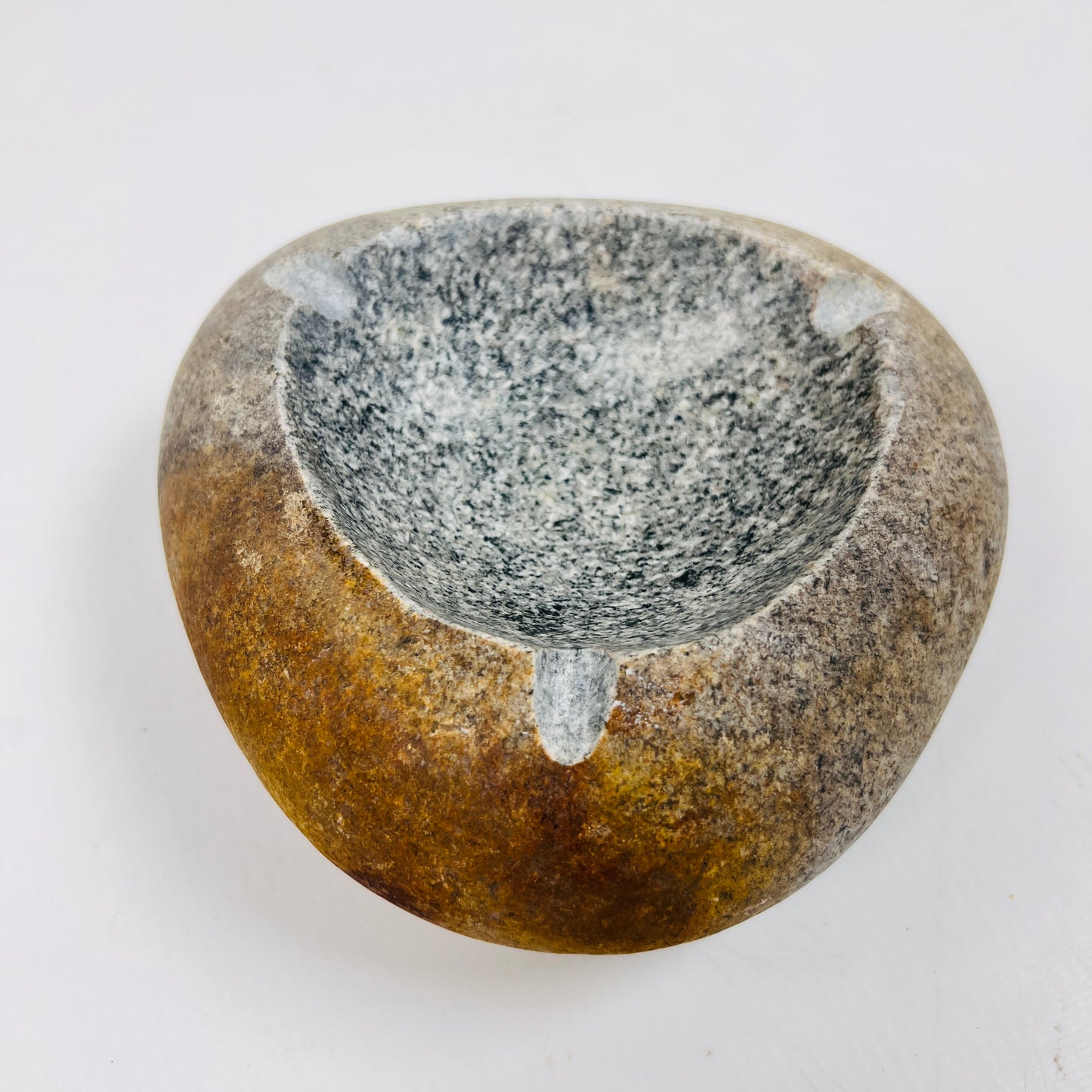 Brown Marked Ash Tray - River Stone