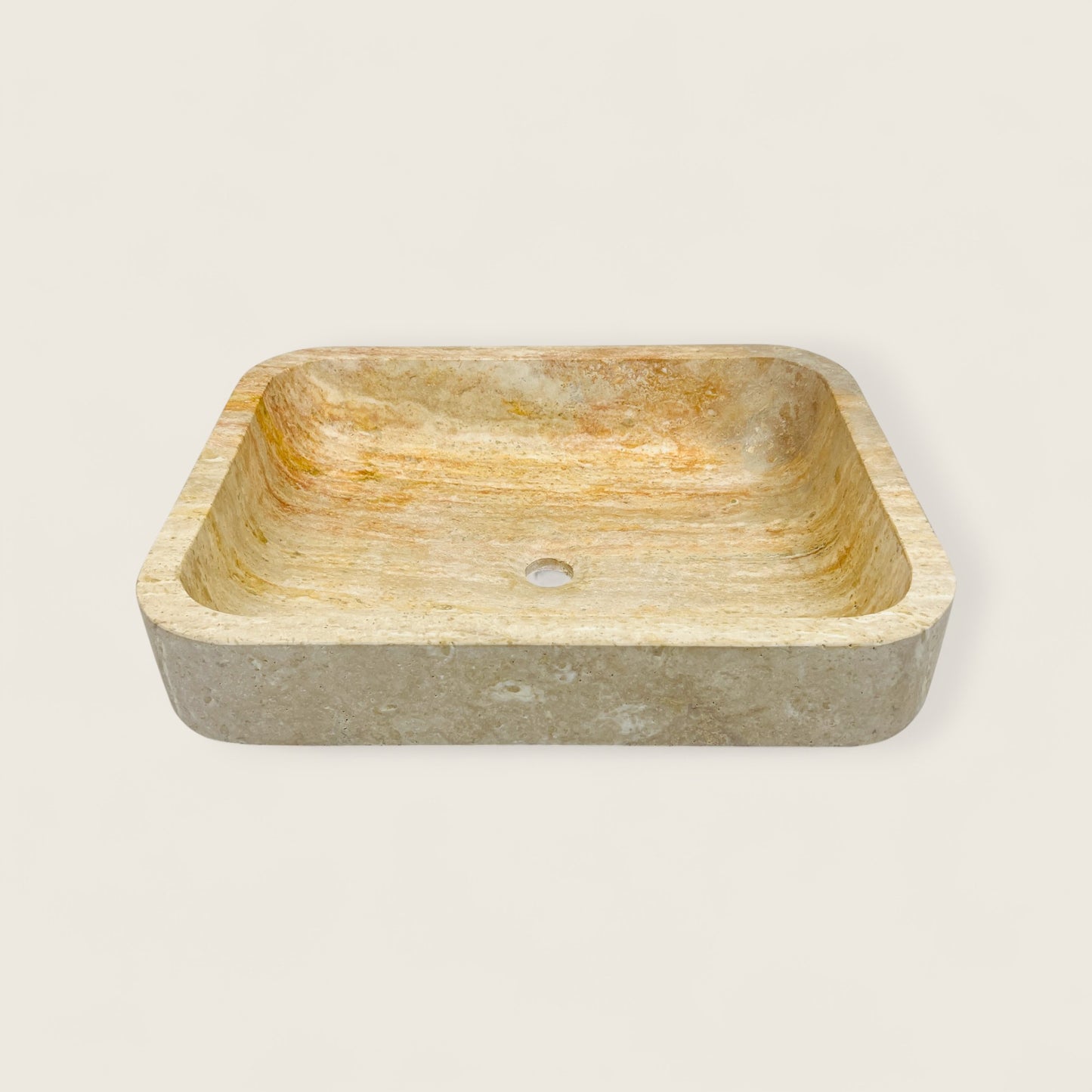Rounded Rectangle Sink - Beige