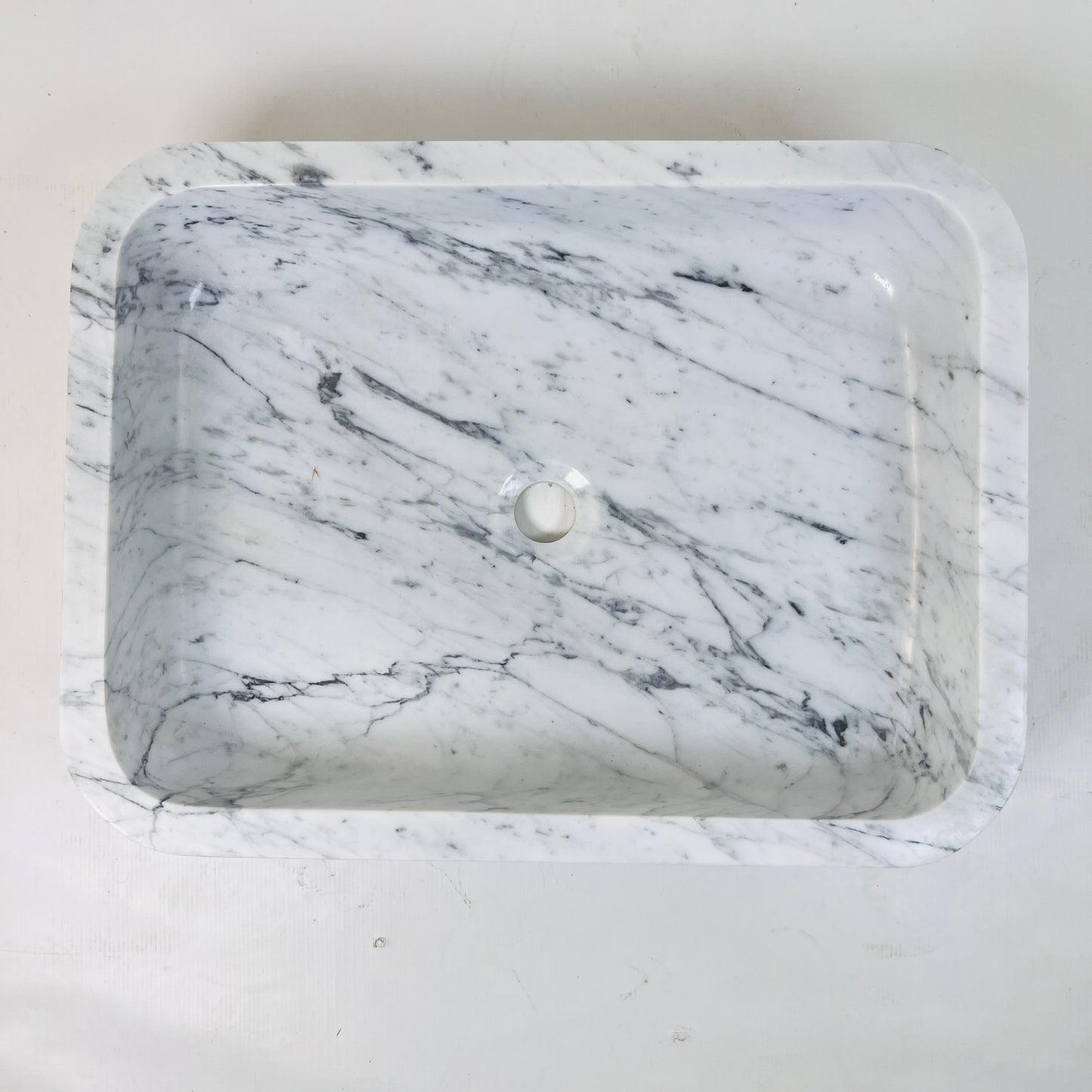 Rounded Rectangle Sink - Carrara