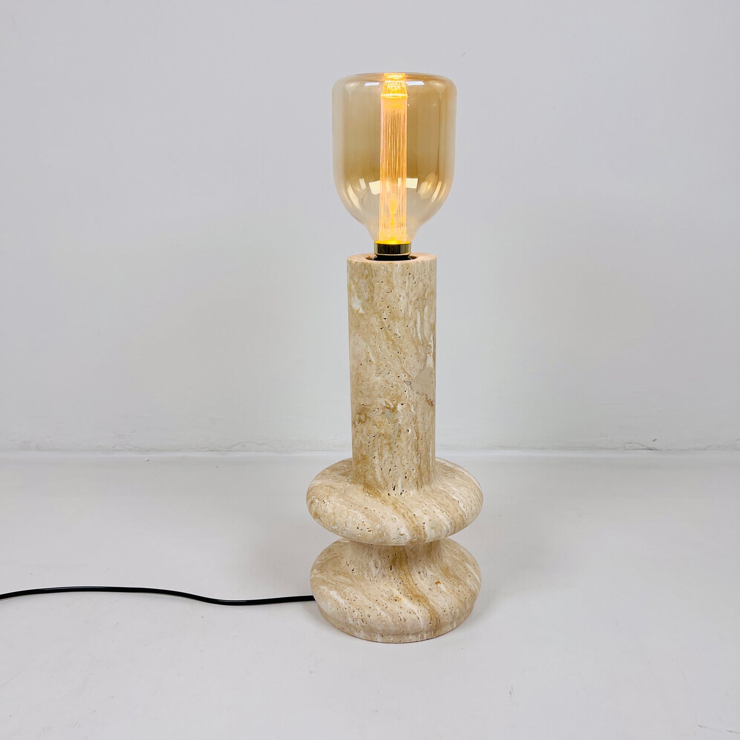 Twin Ring Lamp - Travertine