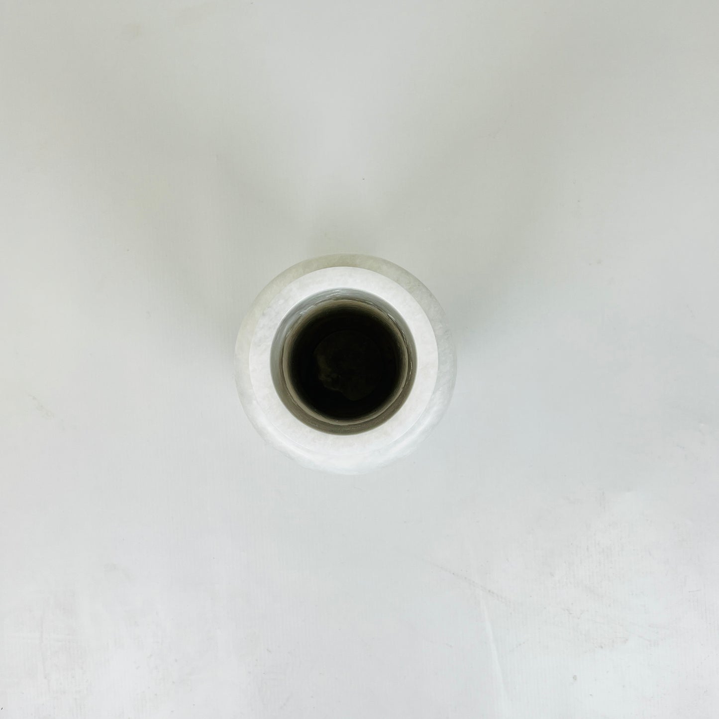 Ringed Marble Vase - Gray