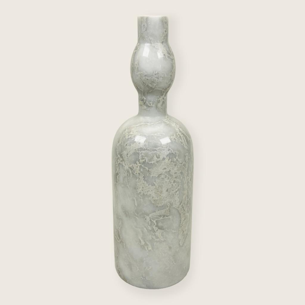 Bulged Ornament Bottle - Gray