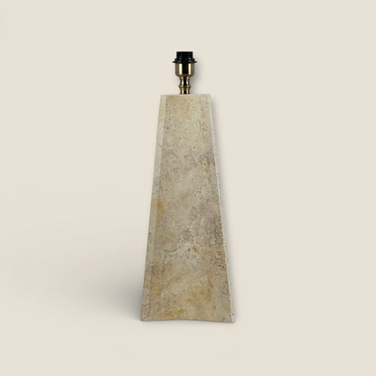 Curvilinear Table Lamp - Travertine