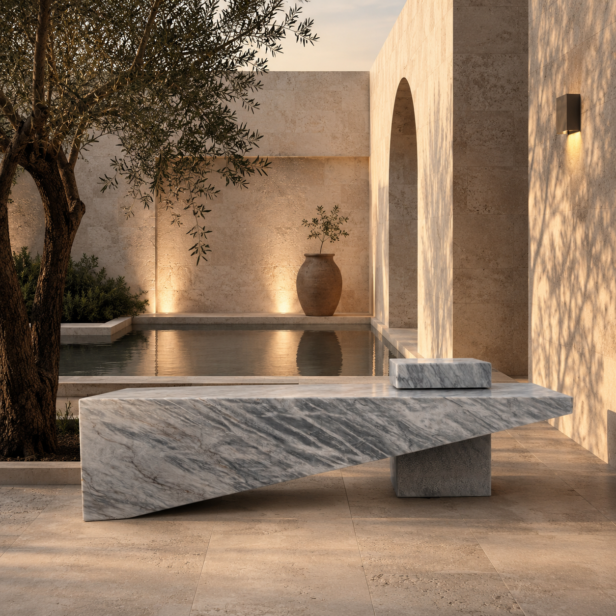 Glacier Bench - Gray