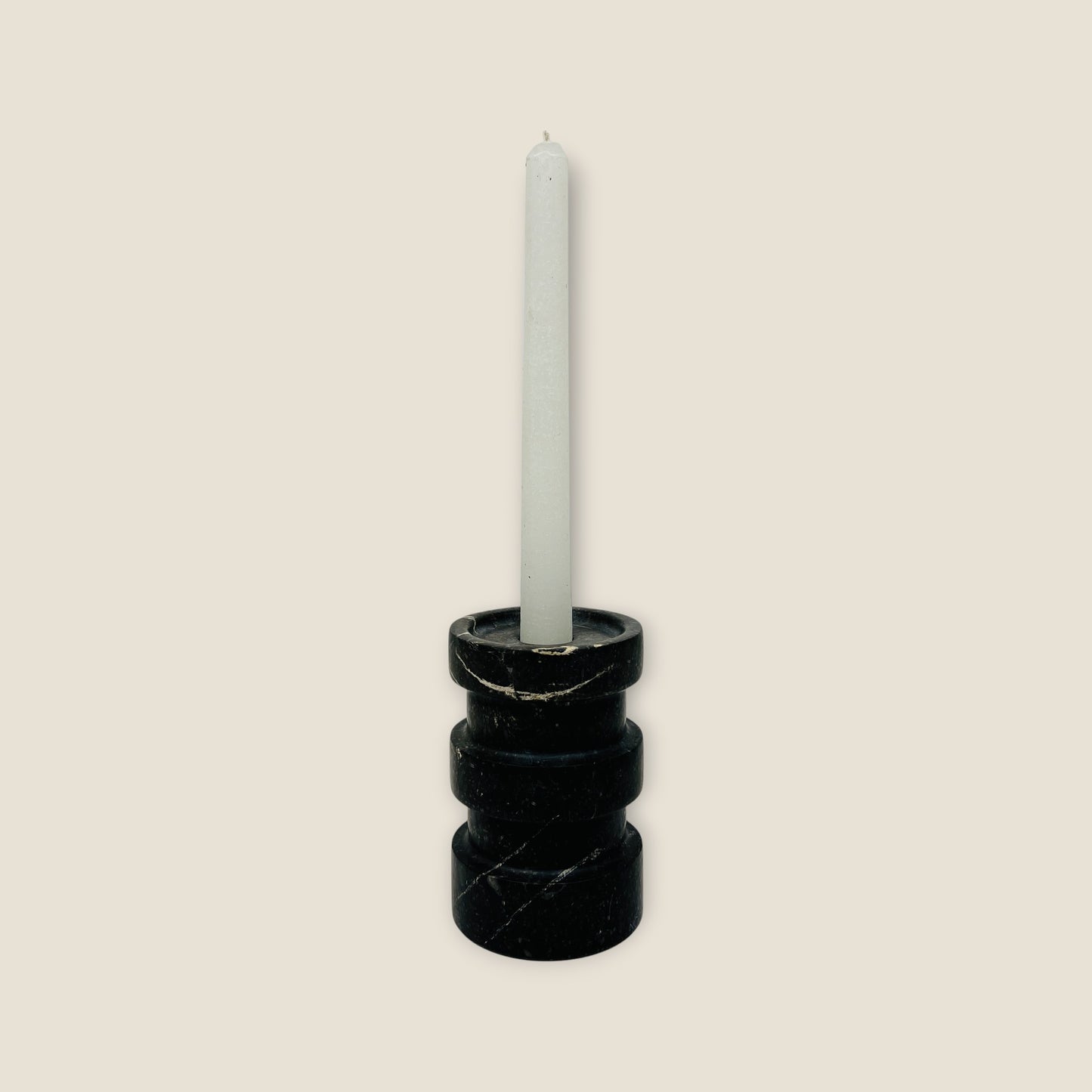 Triple Band Candle Stand - Black