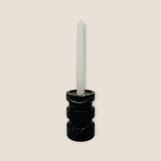 Triple Band Candle Stand - Black