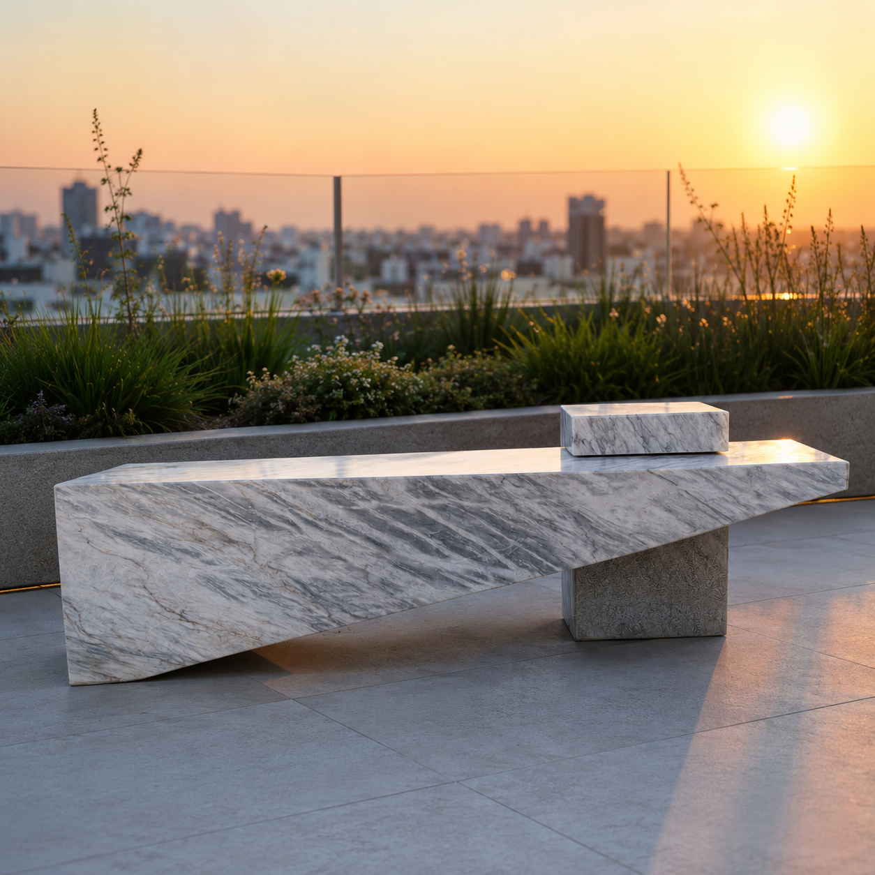 Glacier Bench - Gray