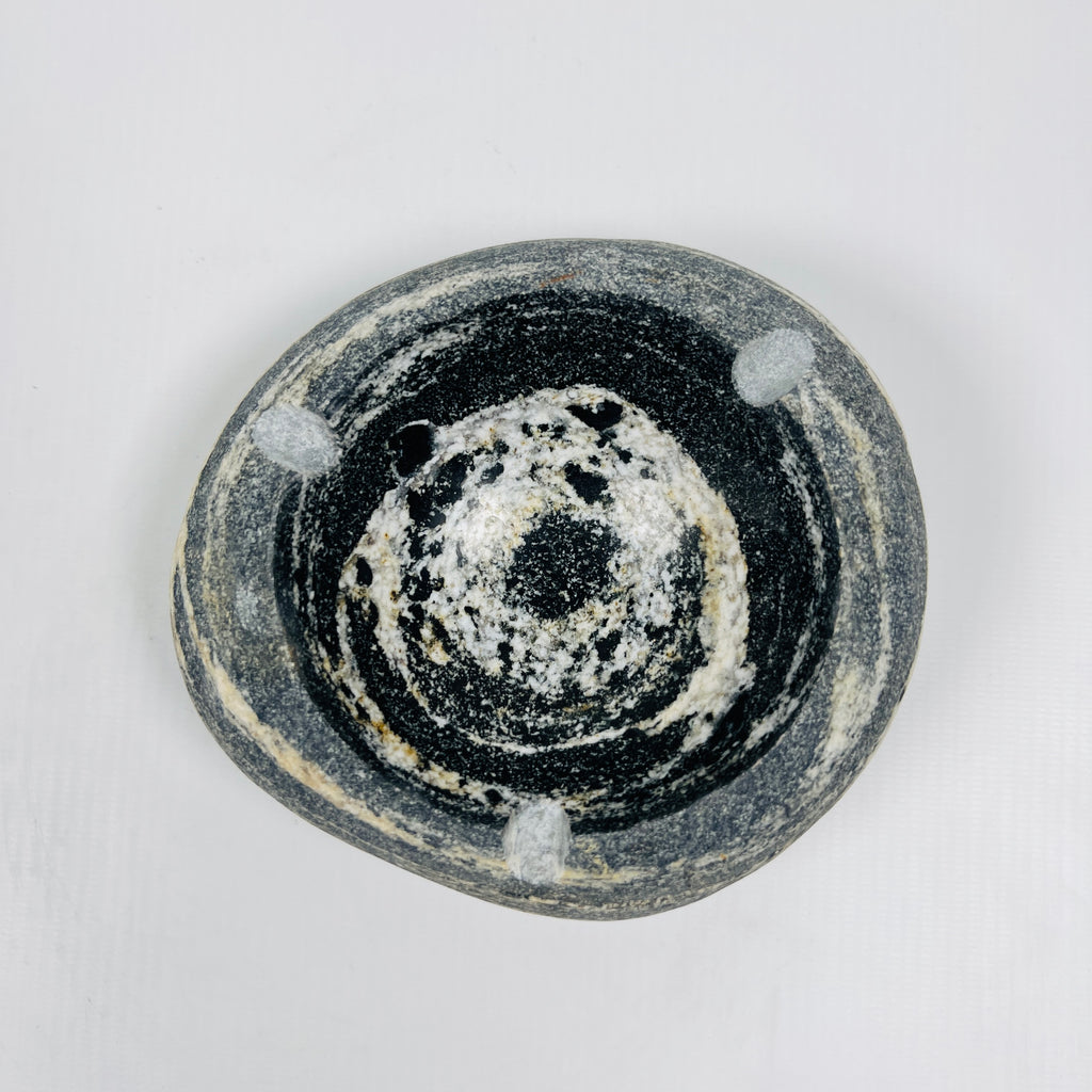 River Stone Zebra Swirls Ash Tray