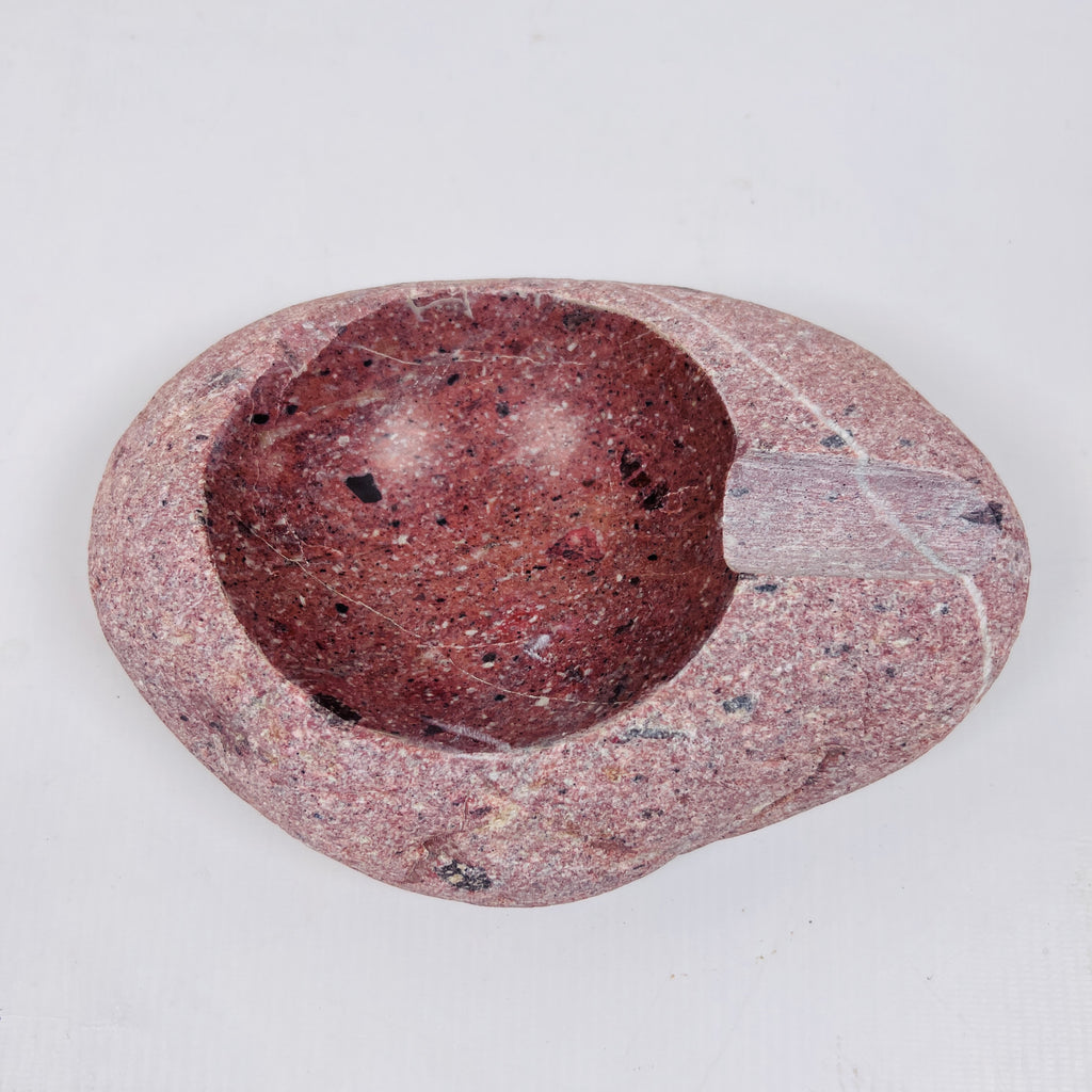 River Stone Red Spotted Ash Tray