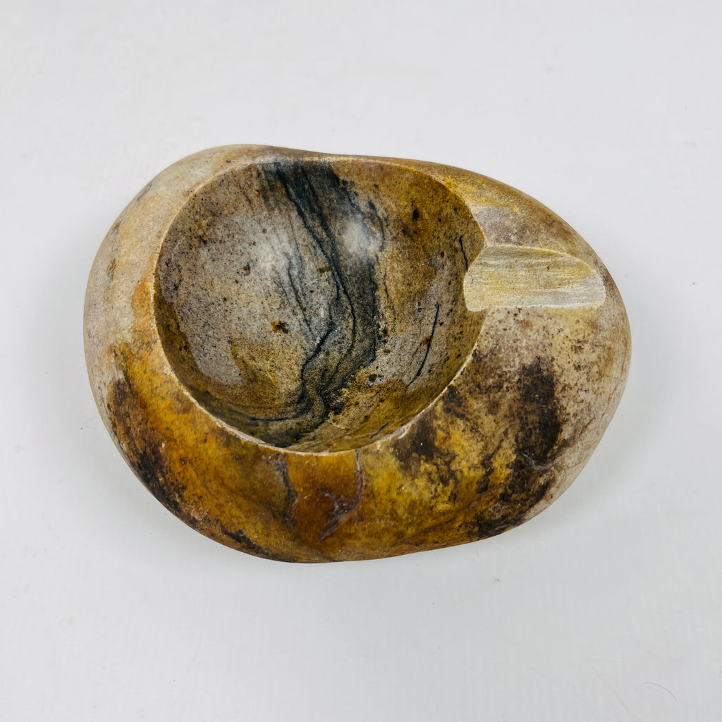 River Stone Honey Lined Ash Tray