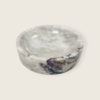 Lube Marble Ashtray - Red & White