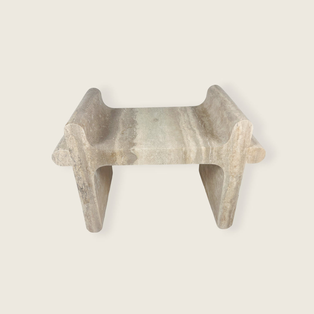 Sable Sculpt Travertine Bench