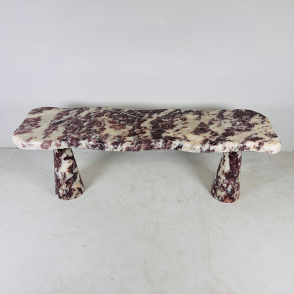 Ruby Stone Bench - Red & White