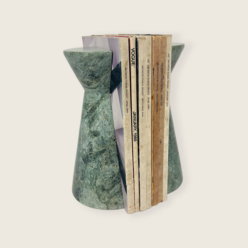 Green Marble Bookend Pair