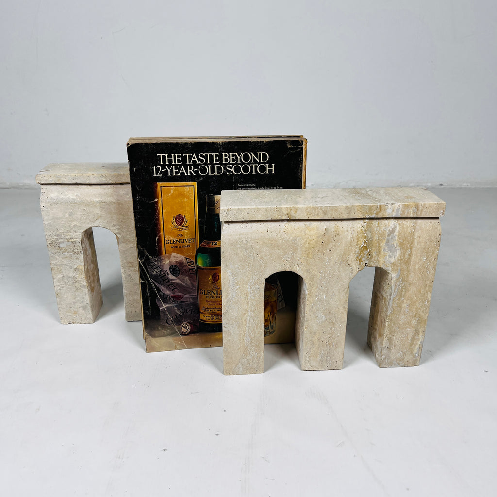 Terra Travertine Book End Pair