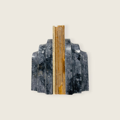 Shell Bookends Pair - Black & Blue