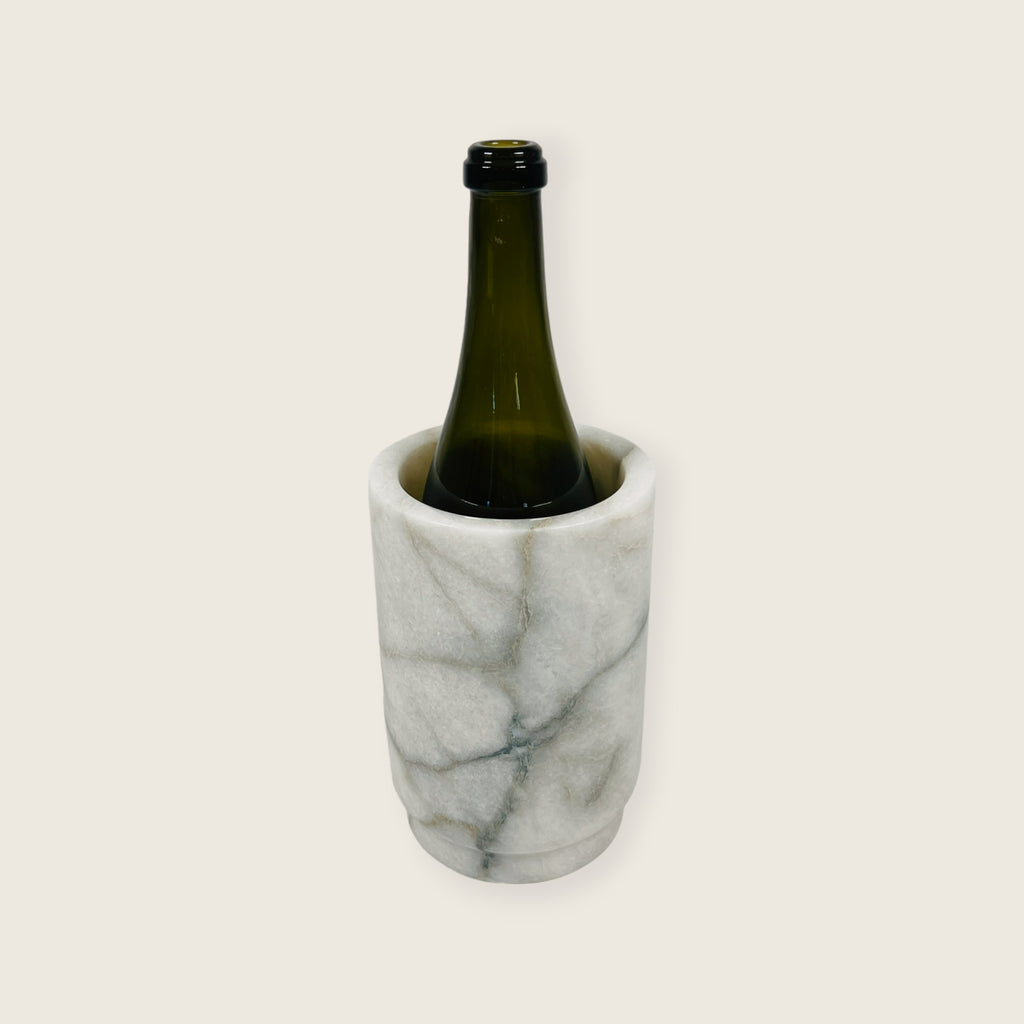 Grey Veined Marble Bottle Holder