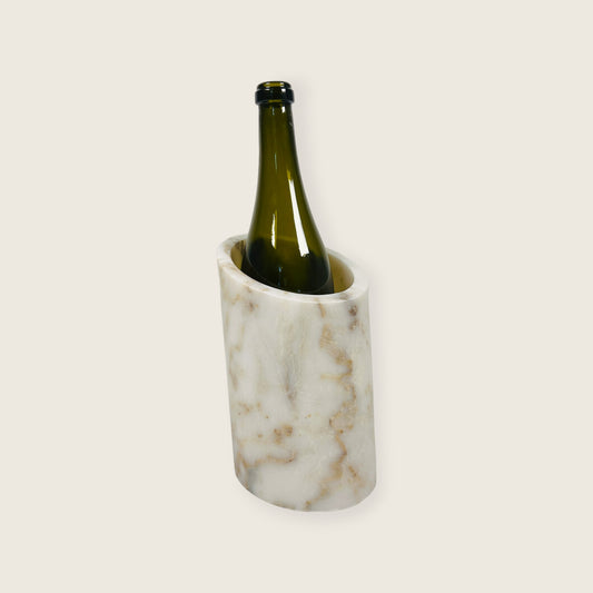 Sliced Marble Bottle Holder - Golden