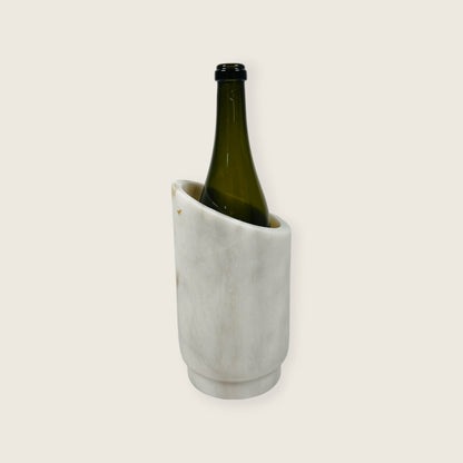 Sliced Marble Bottle Holder - Golden
