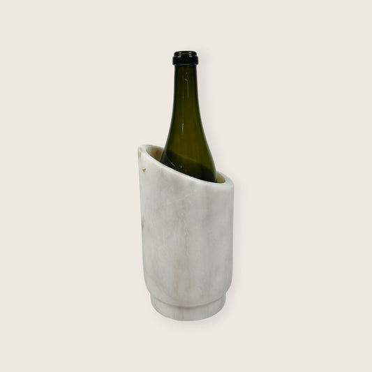 Sliced Marble Bottle Holder - Golden