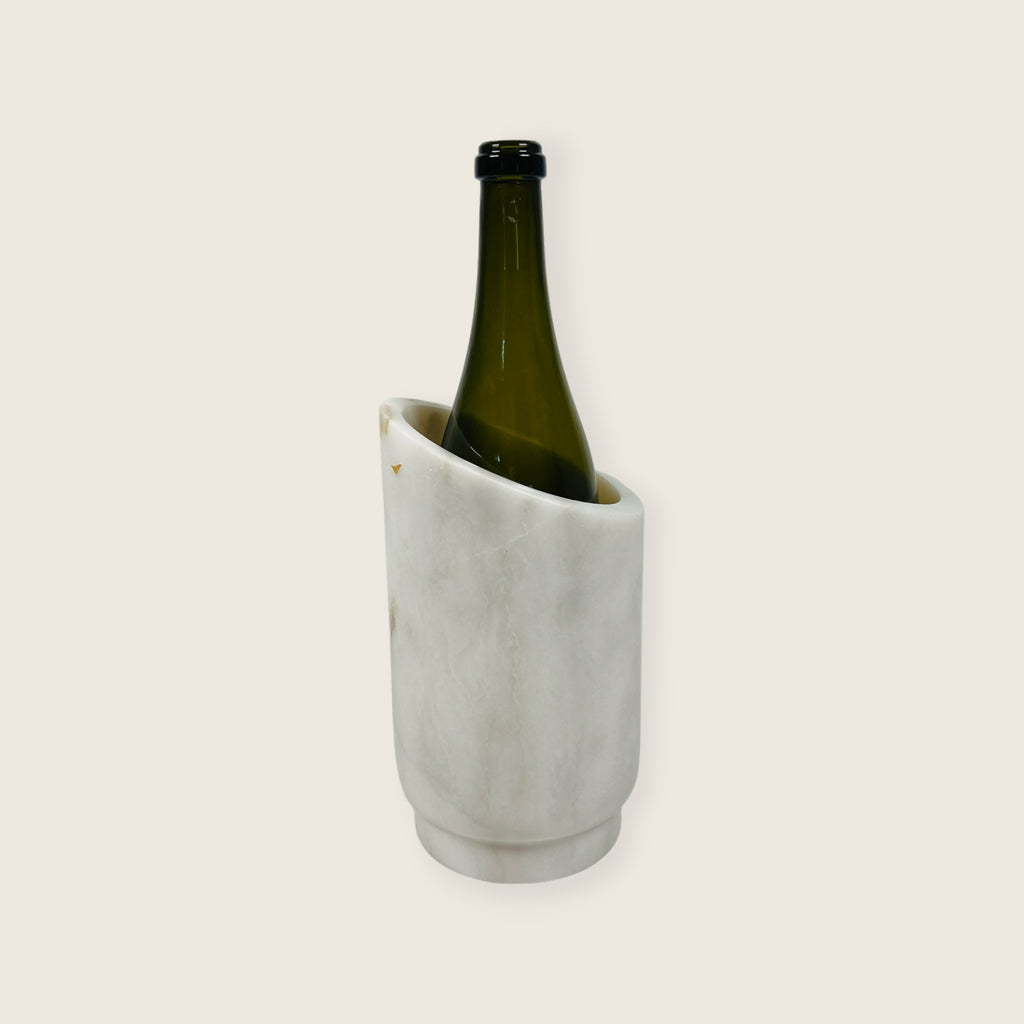 Off White Marble Bottle Holder