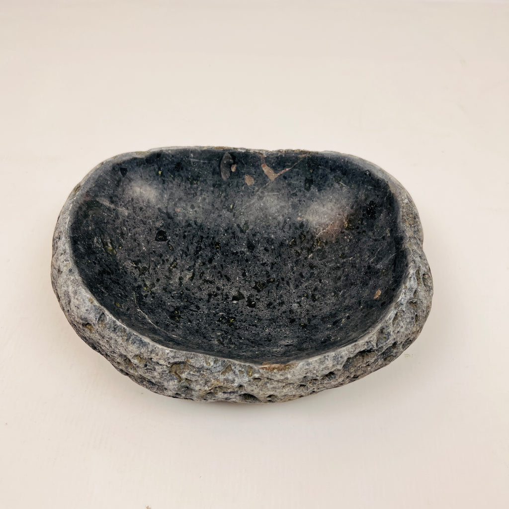 Deep Black Splotched Bowl