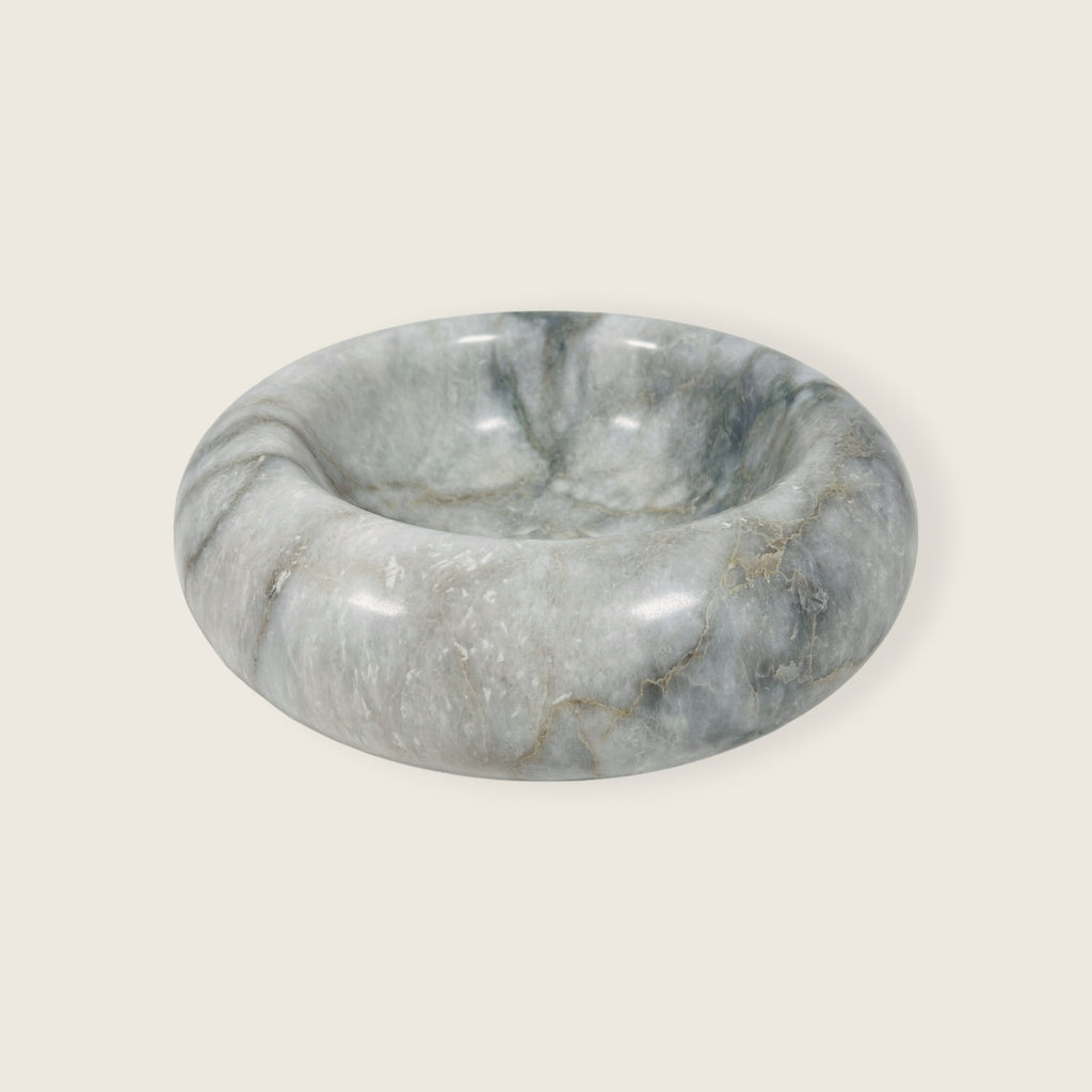 Grey-Streaked Marble Bowl