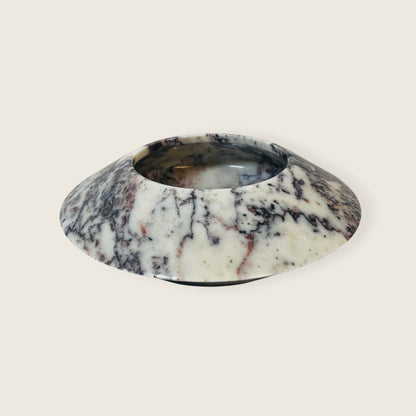 Eclipse Marble Bowl - Red & White