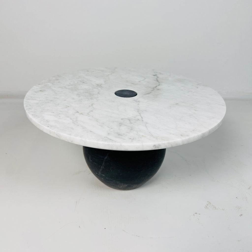 Light Grey Ball Bottom Marble Dessert Stand