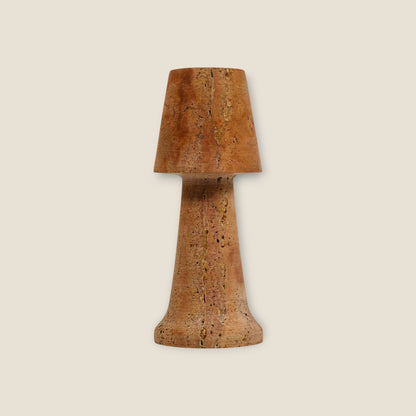 Frustum Capped Candle Stand - Red Matte