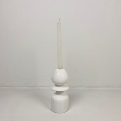 Acorn Candle Stand - White