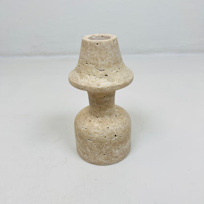 Mushroom Candle Stand - Travertine