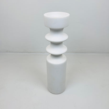 Dual Ringed Candle Stand - White
