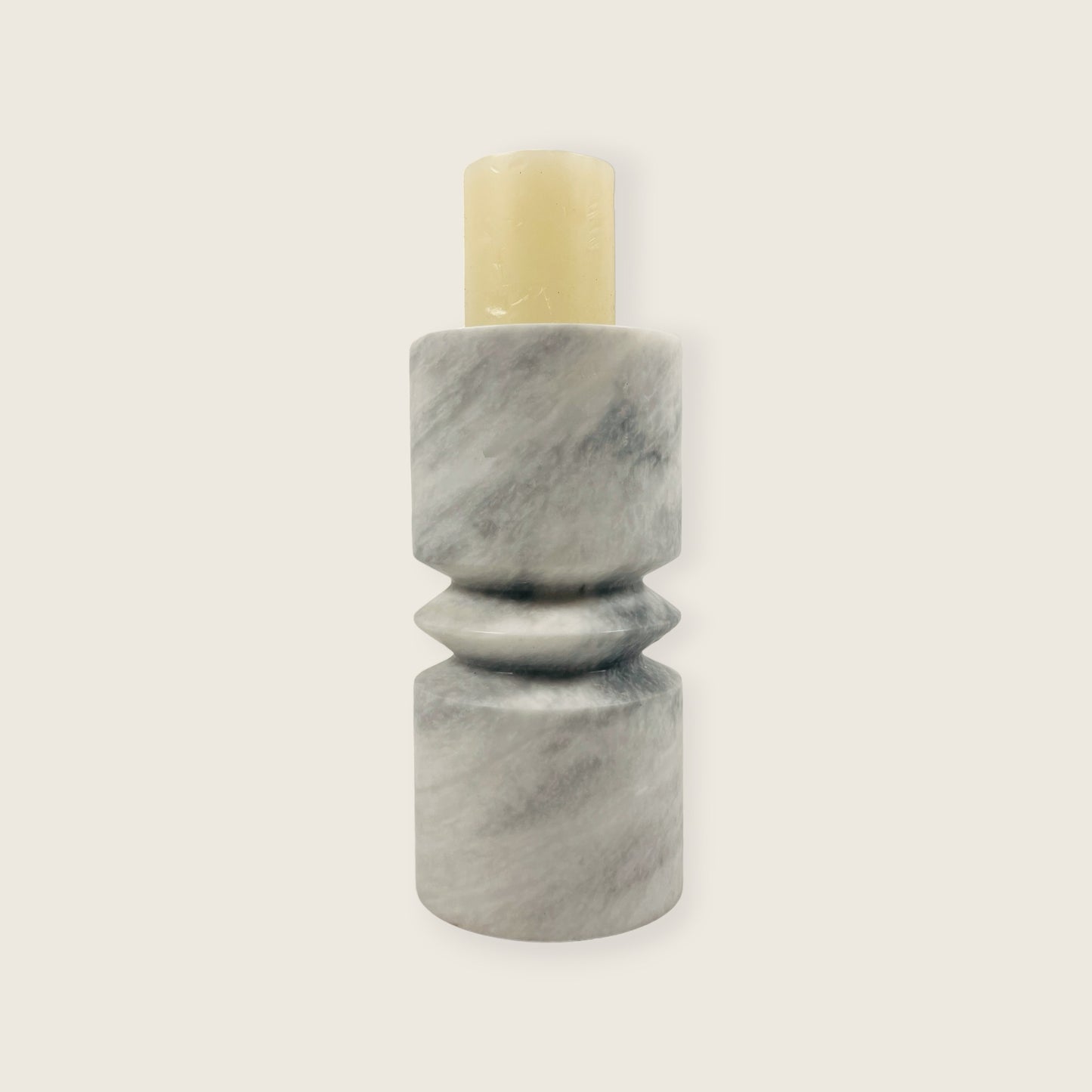 Disc Link Candle Stand - Gray