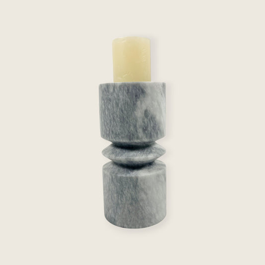 Disc Link Candle Stand - Gray