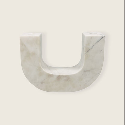 U-Shape Candle Stand - White
