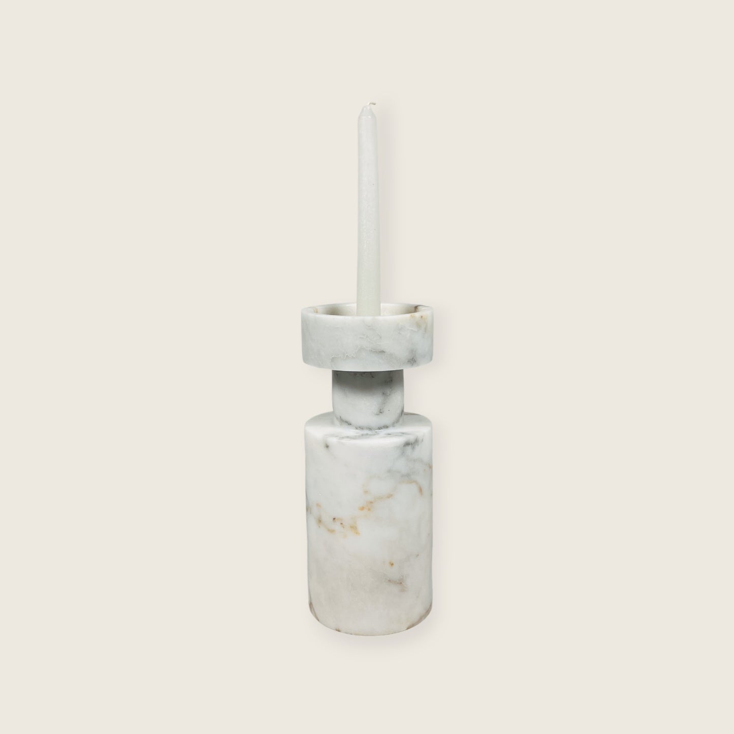 White Marble Candle Stand